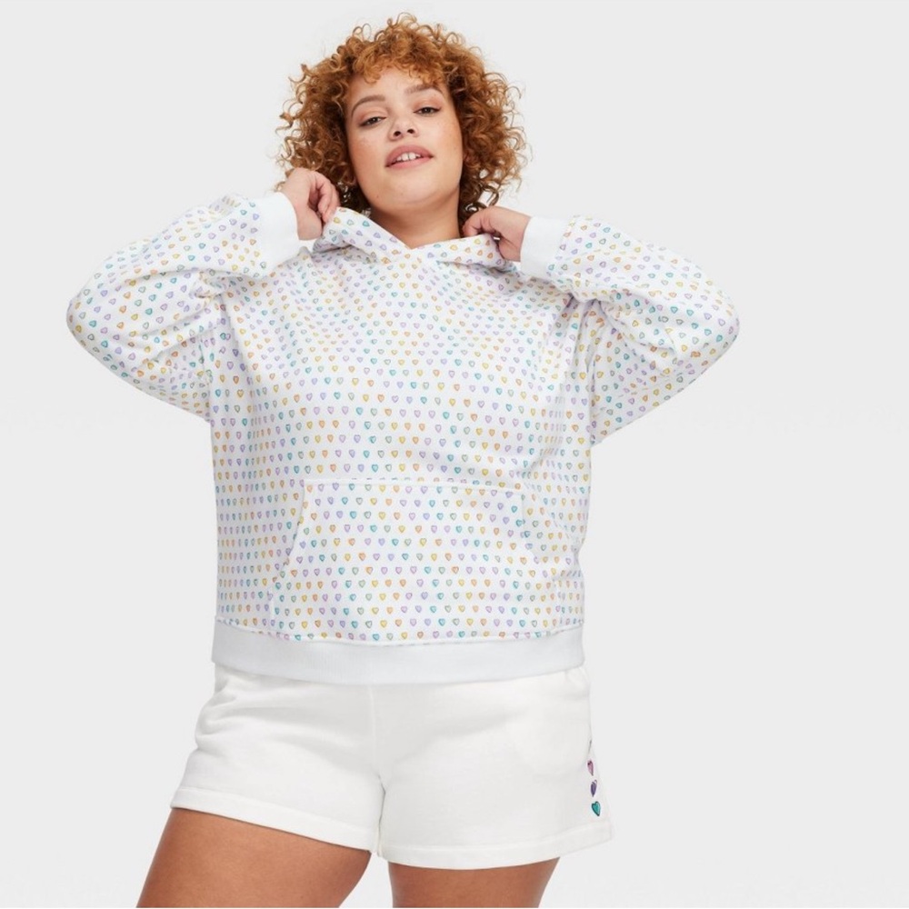 Roller Rabbit x Target Women's Disco Hearts Wave Hoodie - NWT - XXL
